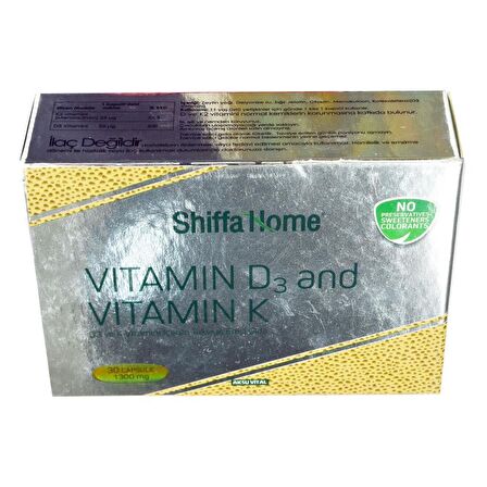 D3 ve K2 Vitamini 1300 mg Softjel