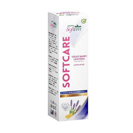 Softcare Vücut Bakım Losyonu 250 ML - Çocuklar Ve Tüm Ciltler Için