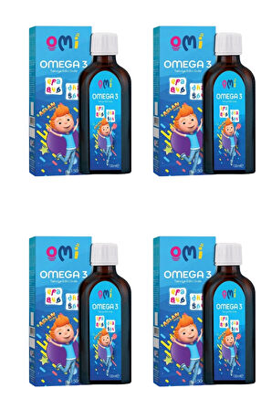 4 ADET OMİ Omega-3 150ml Şurup