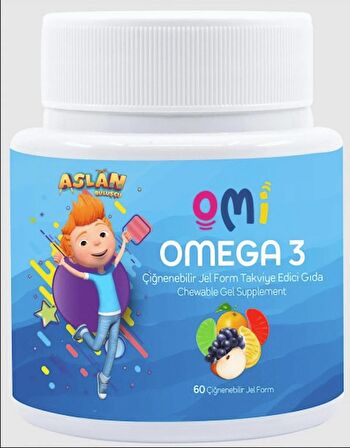 OMİ OMEGA-3 60 ÇİĞNENEBİLİR JEL FORM (Jelibon Formunda)