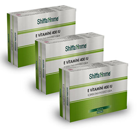E Vitamini 400 IU 700 mg X 60 Softgel (3 Adet)