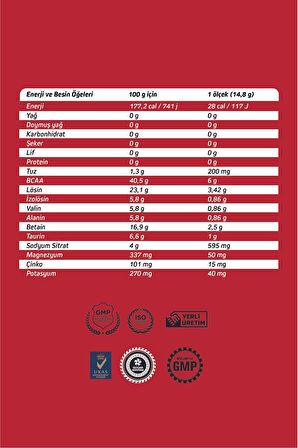 Bcaa 4.1.1 Platinium 444gr. - Limon Aromalı