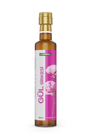 Aksu Vital Gül Sirkesi 500 ml Katkısız Cam Şişe