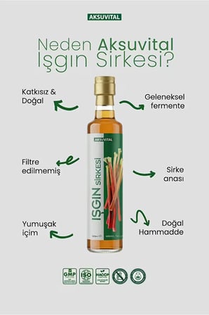 IŞGIN SİRKESİ 500 ML - Işkın Kökü Sirkesi - Katkısız, Doğal Fermantasyon