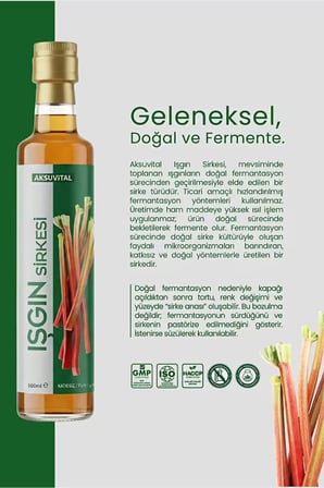 IŞGIN SİRKESİ 500 ML - Işkın Kökü Sirkesi - Katkısız, Doğal Fermantasyon