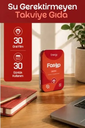 Fastlip Energy Strip Form 30 Film Tablet - Fast Enerji L-Teanin, Ginseng, Kafein ve Vitamin