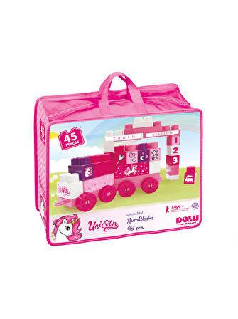 Dolu Unicorn Çantalı Mega Blok 45 Parça