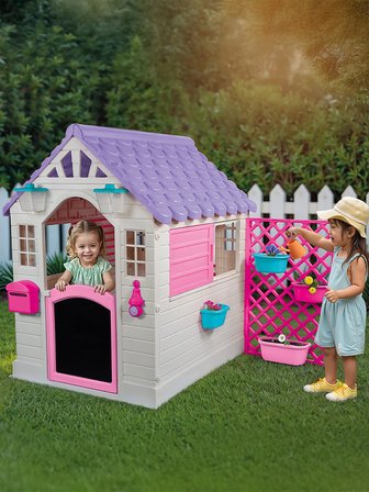 Dolu Oyuncak Oyuncak Aksesuarlı Oyun Evi - Pembe