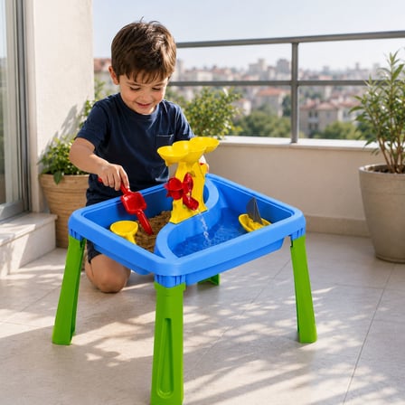 Eğlenceli Su Kum Ve Aktivite Masası 3'ü 1 Arada 
