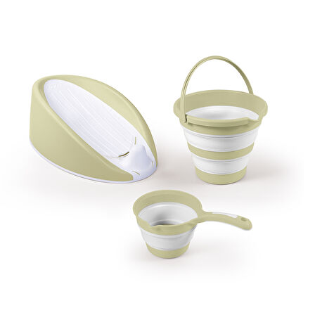 7571 ÜÇLÜ BEBEK BANYO SETİ- ECO GREEN