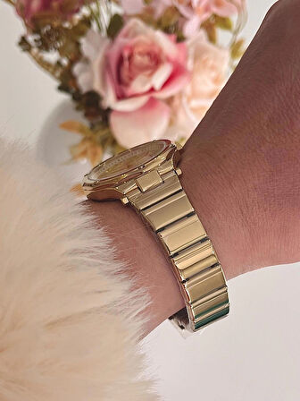 Ferrucci Roma Rakamlı Özel Tasarım Kasa Çelik Kadın Kol Saati+%100 Çelik Kolye