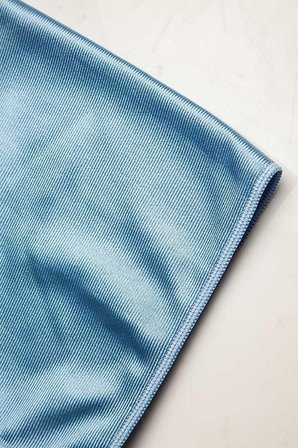 (2 Adet) Polikur 3221 Aktif Mikrofiber Parlak Cam Temizlik Bezi 40x40 Cm. Mavi