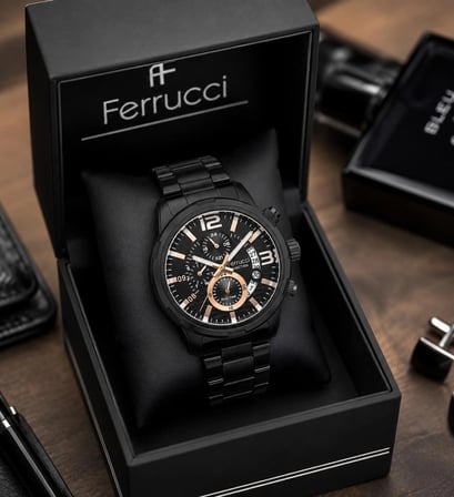 Ferrucci Fonksiyonları Aktif&Takvimli Business Model Çelik Kordon ve Kasa Erkek Kol Saati