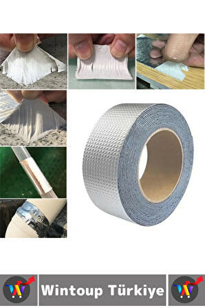 Ultra Güçlü Su Geçirmez Isıya Dayanıklı Alüminyum İzolasyon Tamirat 72 Mm X 2 Metre Çamur Bant 4 Adt