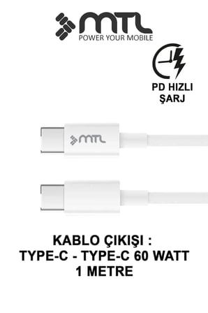 20W Ultra Hızlı Çift Çıkış Type-C + USB Adaptör + Type-C to Type-C Kablo Şarj Seti MT1751