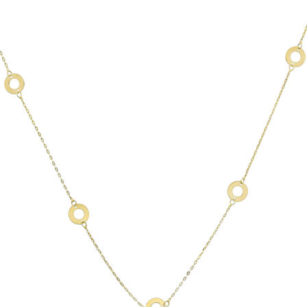 Beş Halka 14 Ayar Altın Kolye 4N37036