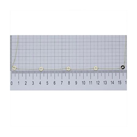 Beş Halka 14 Ayar Altın Kolye 4N37036