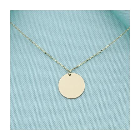 14K Altın Plaka Kolye 4N31134