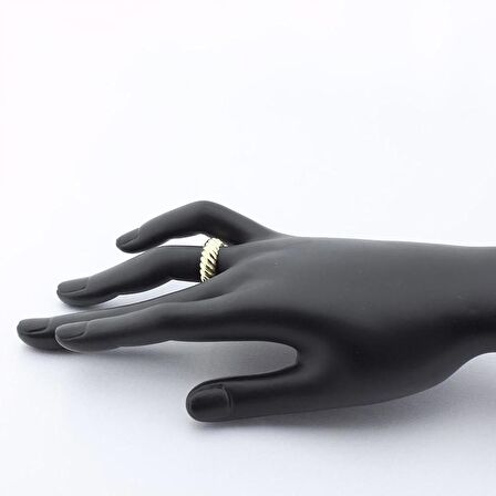 14K Altın İstiridye Desen Chocolate Yüzük 4Y28093