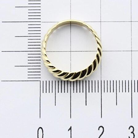 14K Altın İstiridye Desen Chocolate Yüzük 4Y28093