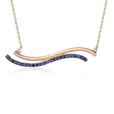 İkiz S Safir Kolye 