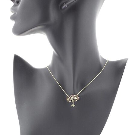 Yakut Hayat Ağacı Kolye