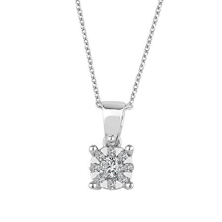 0.18 Karat Pırlanta Coronet Kolye