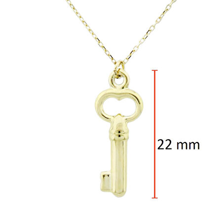 14 Ayar Altın Kilit Nazar Kolye