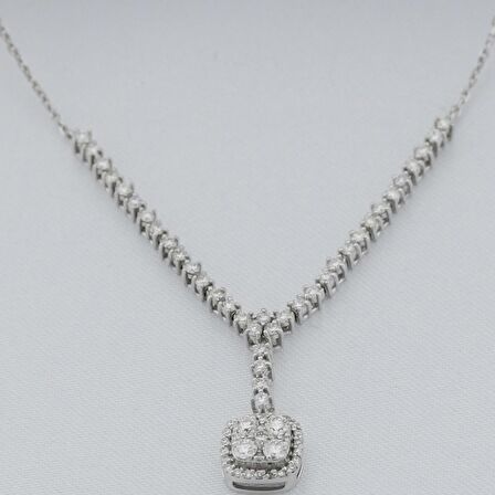 Pırlanta Koronet Su Yolu Kolye 