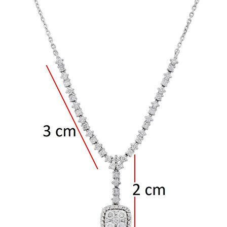 Pırlanta Koronet Su Yolu Kolye 