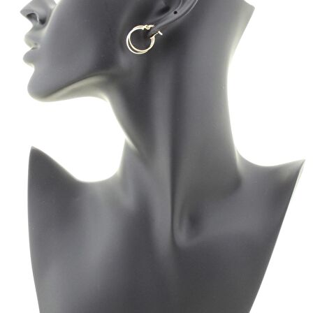 14 Ayar Altın Halka Küpe 