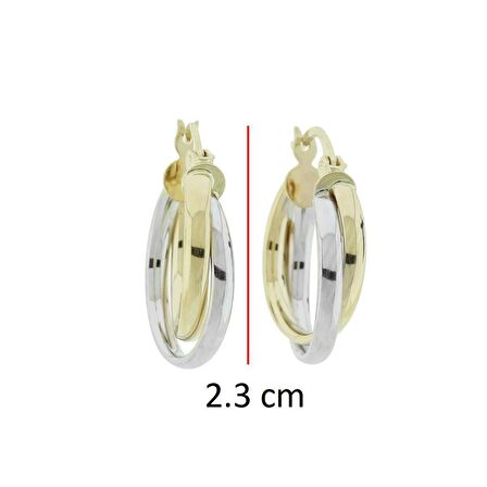 14 Ayar Altın Halka Küpe 