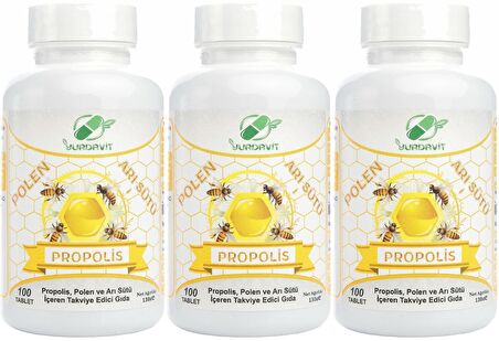 Yurdavit Propolis Polen Arı Sütü 575 Mg 3x100 Tablet