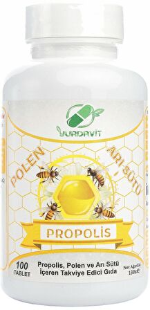 Yurdavit Propolis Polen Arı Sütü 575 Mg 3x100 Tablet