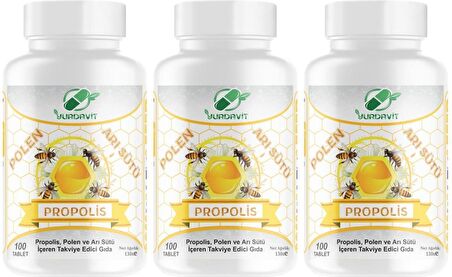 Yurdavit Polen Arı Sütü Propolis 575 Mg 3x100 Tablet