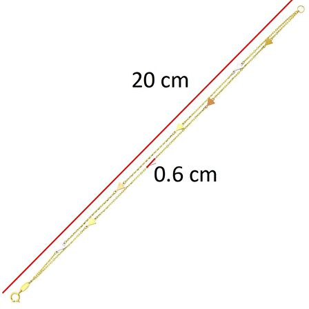 14 Ayar Altın Tasarım Bileklik