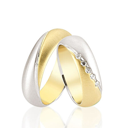 Pırlanta Tasarım Çift Alyans - Nişan Yüzüğü