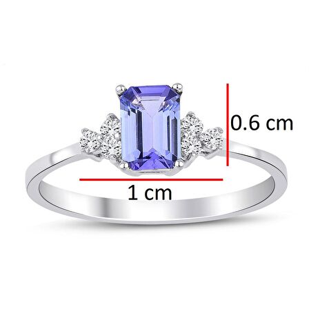  Tanzanite Taşlı Tasarım Pırlanta Yüzük