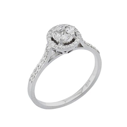 Markiz Pırlanta Taşlı Tasarım Yüzük - 0.51 Karat