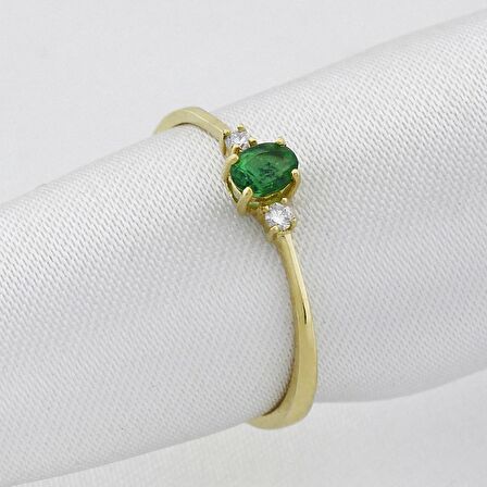 Klasik Oval Zümrüt Yüzük