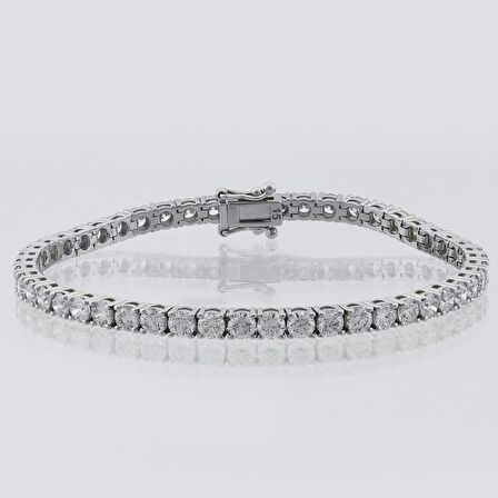 7.39ct Pırlanta Su Yolu Bileklik