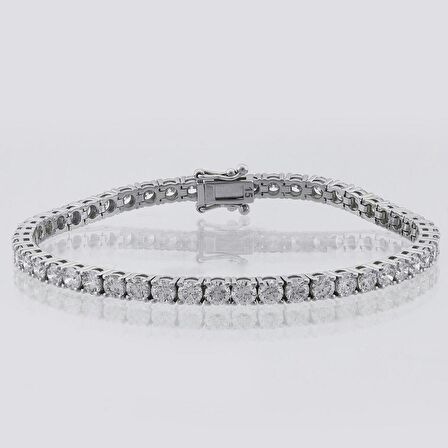 7.39ct (E-F vs) Pırlanta Su Yolu Bileklik