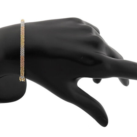 14 Ayar Altın Wizzaro Tasarım Kelepçe Bilezik