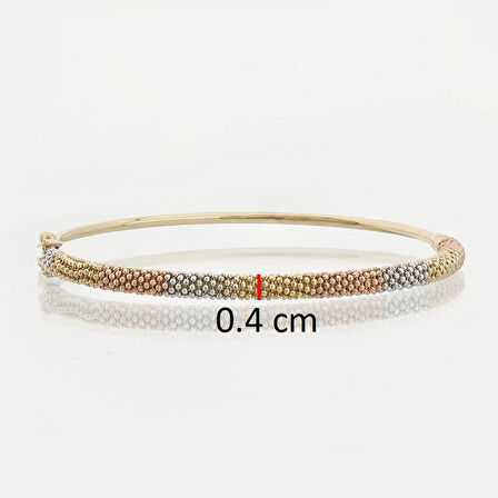 14 Ayar Altın Wizzaro Tasarım Kelepçe Bilezik