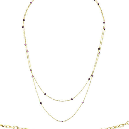 Yakut Taşlı Choker Kolye
