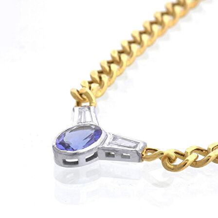 Tanzanite Tasarım Choker Pırlanta Kolye