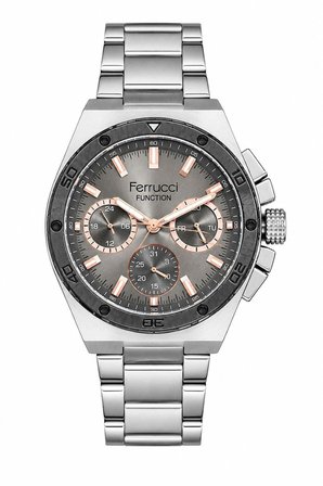 Ferrucci Gümüş Renk Spor Model Full Fonksiyonlu Yeni Sezon Çelik Erkek Kol Saati