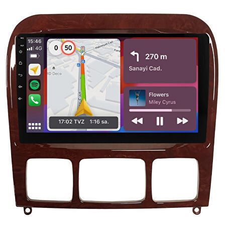 Mercedes S Class W220 Android Multimedya Sistemi (1999-2005) CRV4346XP