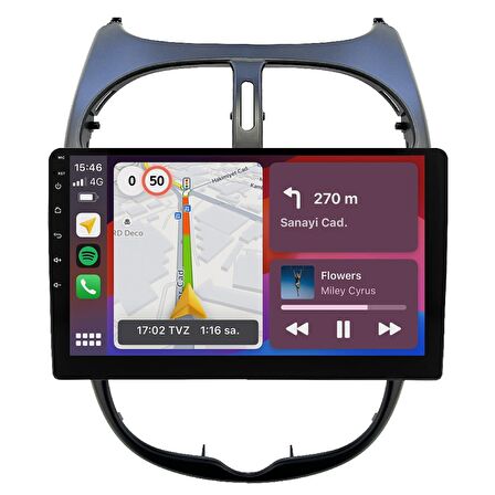 Peugeot 206 Android Multimedya Sistemi (2006-2011) CRV4427XP