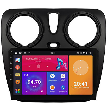 Dacia Dokker Android Multimedya Sistemi (2013-2020) CRV4811XP